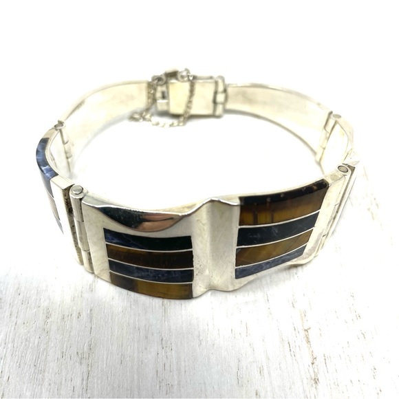 TAXCO three piece sterling silver set with inlaid gemstones, NWOT - Picture 9 of 14